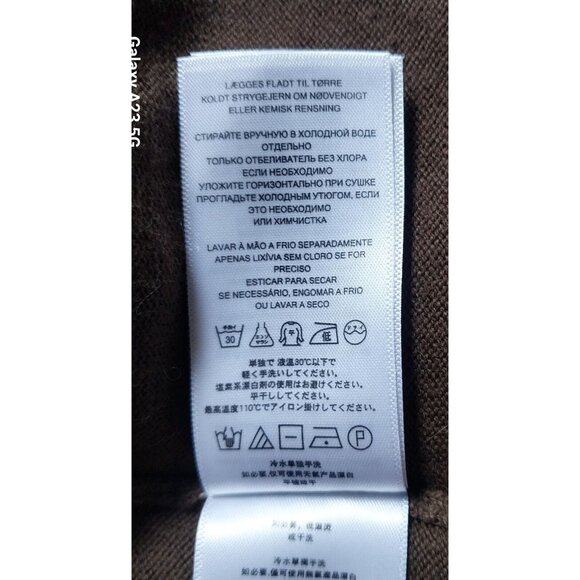 Michael Kors Womens Brown Fringe Sweater With Cowl Neck & Long Sleeves - Picture 7 of 13